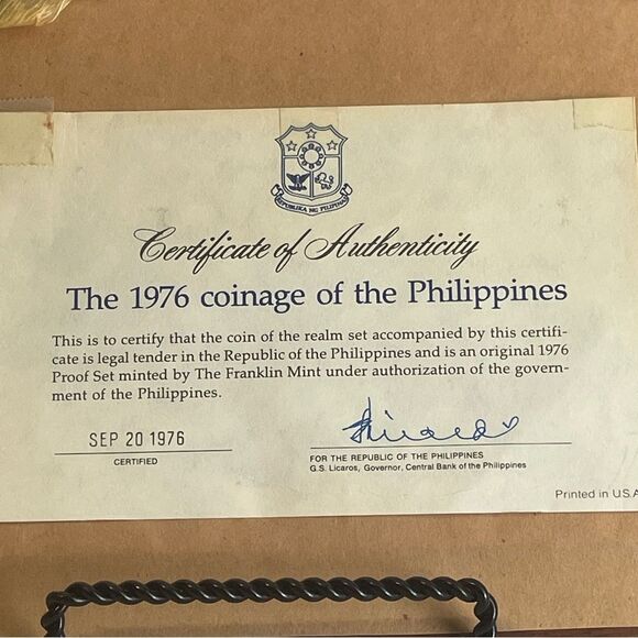 1976 Republic of the Philippines 8-Coin Proof Set w/ Certificate of Authenticity - Picture 8 of 8